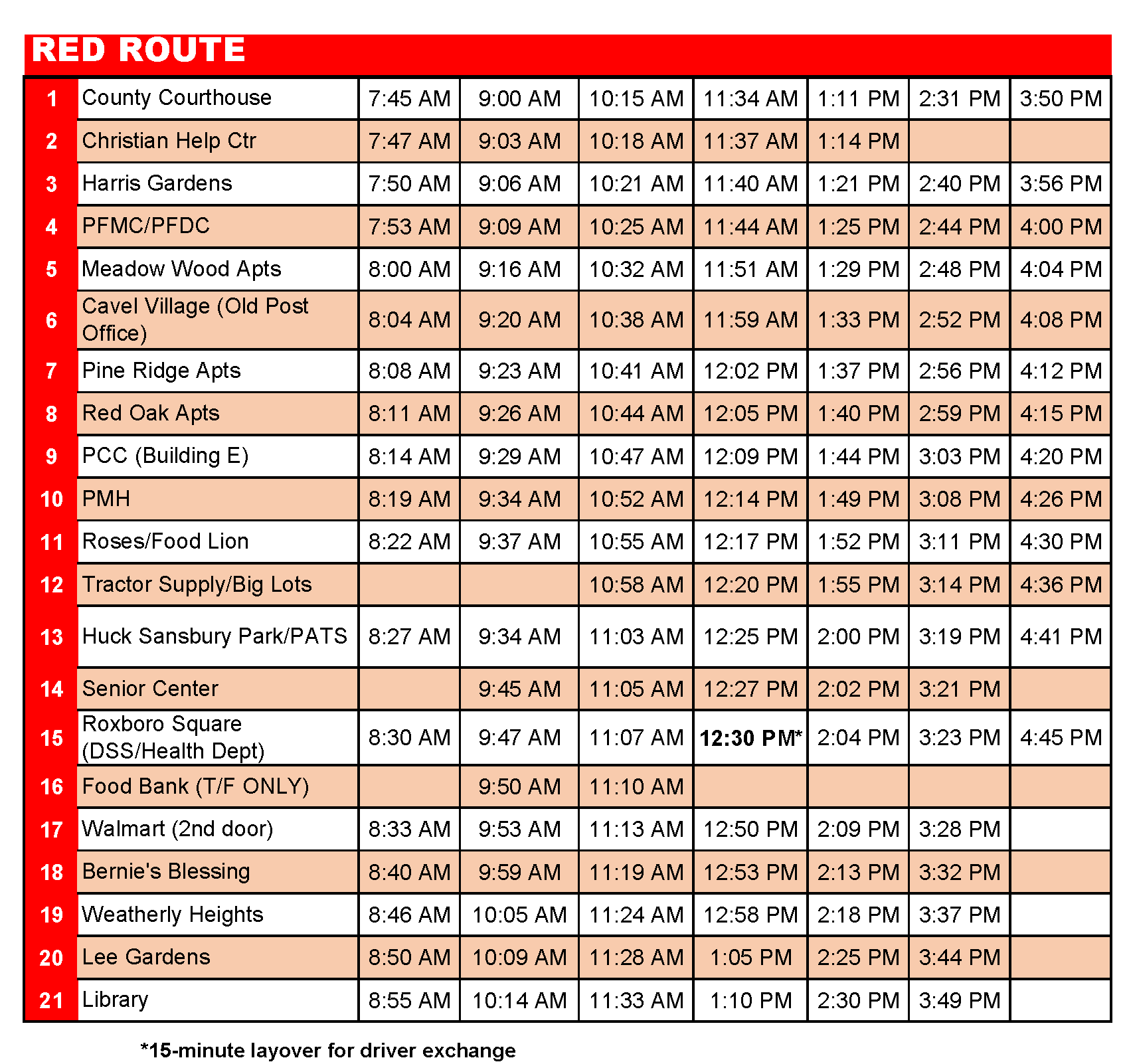 Shuttle Schedule (Red Route)v web
