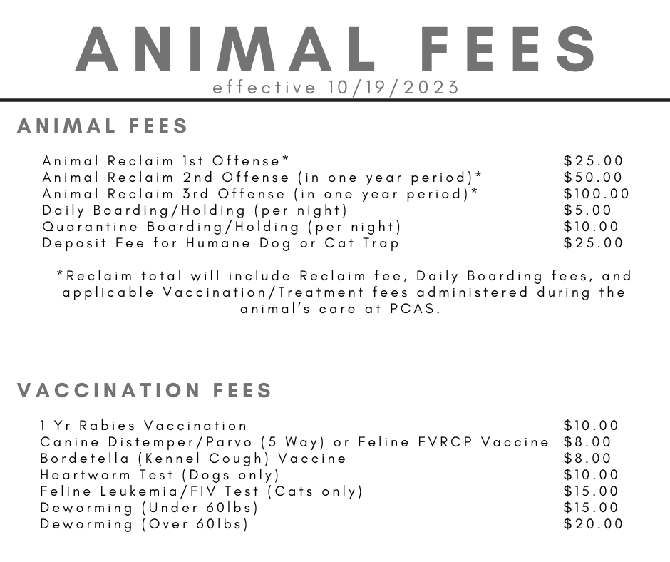 Animal fees (1)