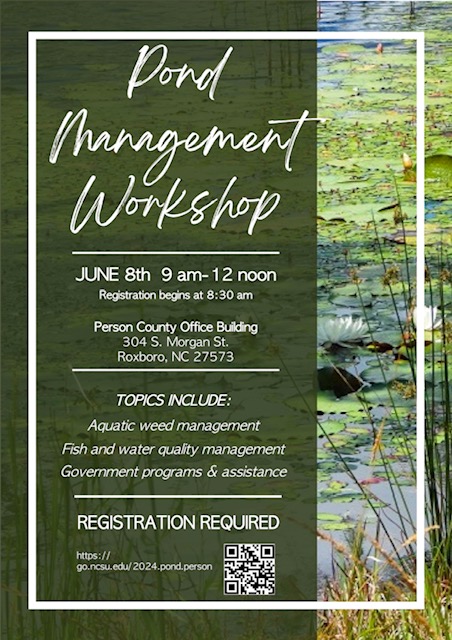 Pond Management Workshop 6/8/24 9am-12pm