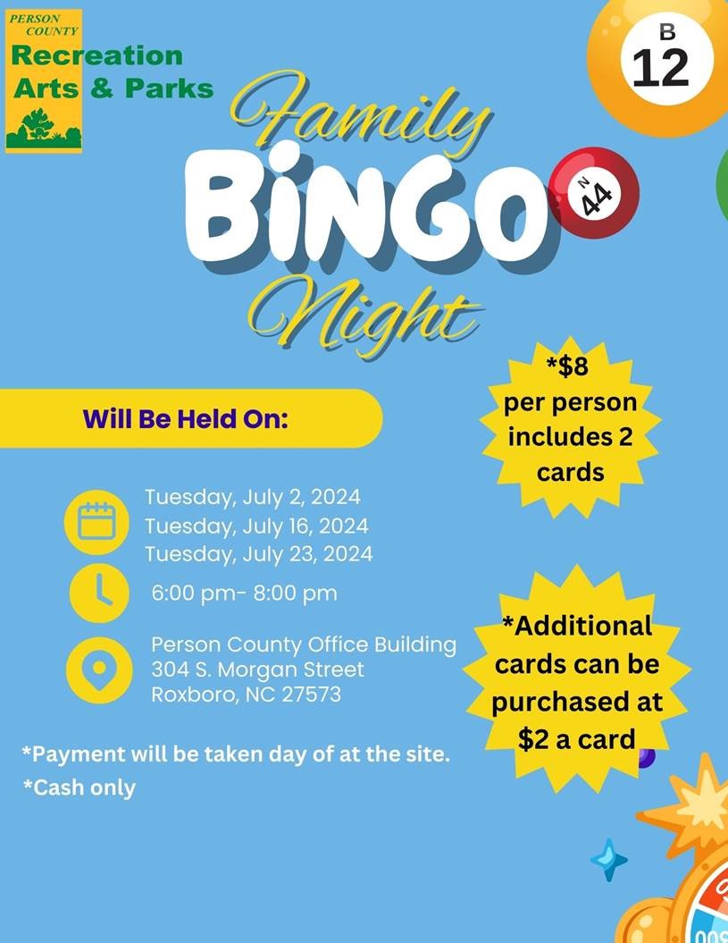 July 2024 Bingo Nights