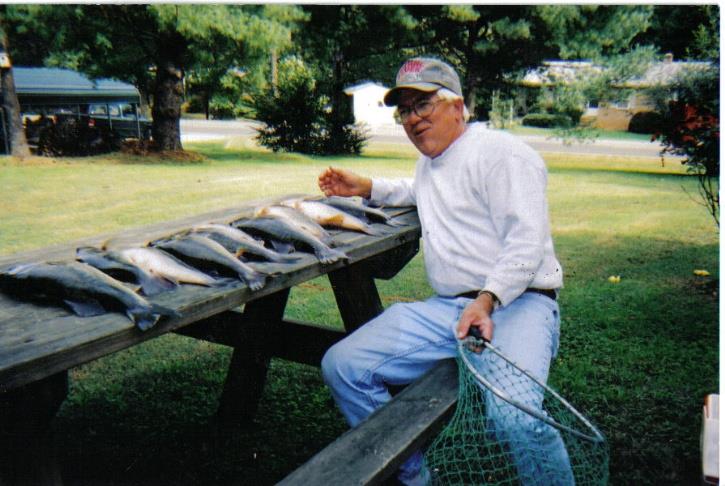 H.L. Newton With His Catch